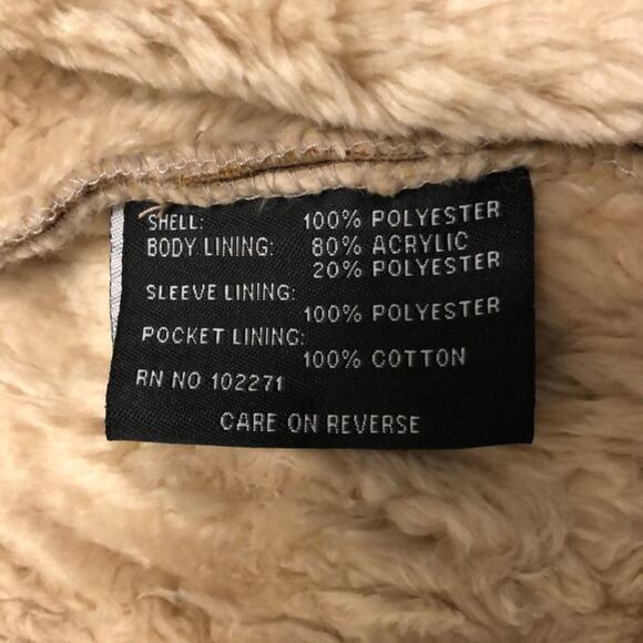 Disney Parks Light brown Faux Suede Embroidered Jacket Sherpa Size Large - Picture 6 of 14